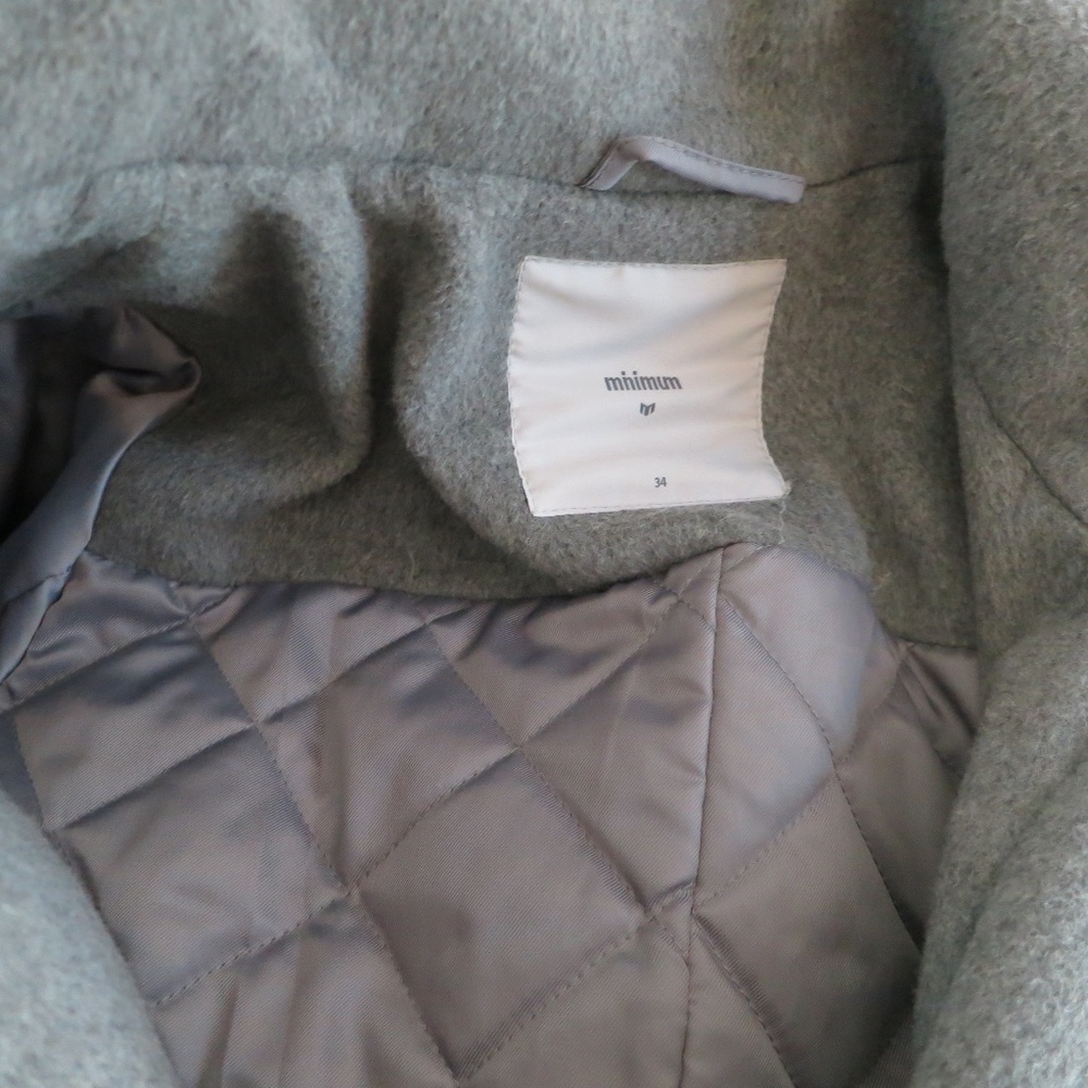 Grey Minimum Denmark Wool Coat 34 - image 4